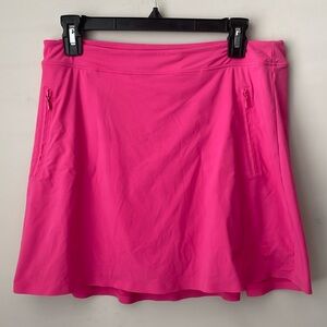 G/Fore Silky Tech A-Line Skort Size Medium Day Glo Pink Womens Golf Athleisure